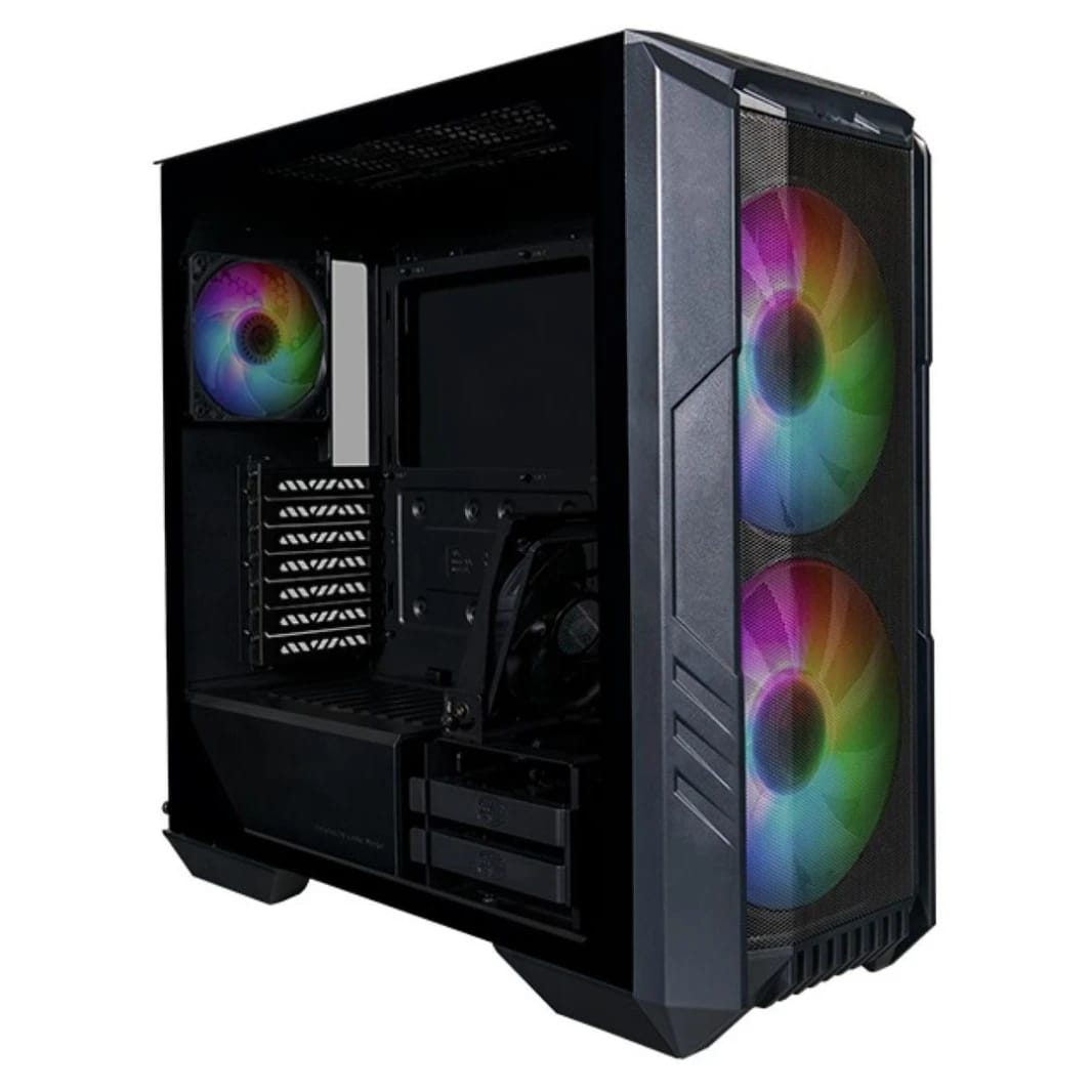علبة ألعاب COOLER MASTER HAF 500 ARGB Mid Tower من الزجاج المقسّى - تجربة RGB مشعة