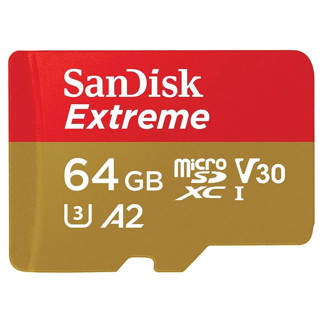 بطاقة ذاكرة SanDisk Extreme microSDXC UHS-I بسعة 64 جيجابايت