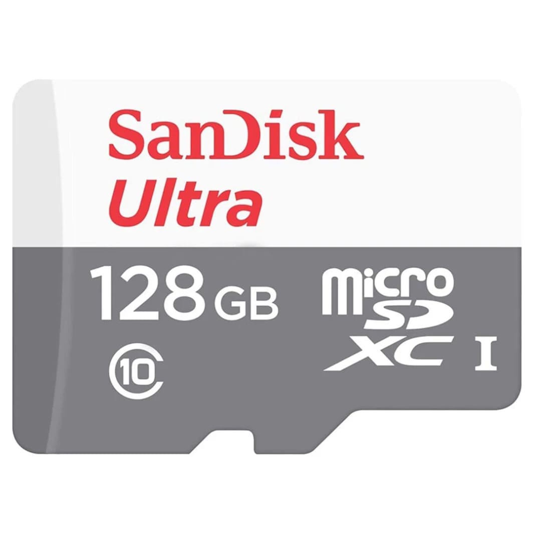 بطاقة ذاكرة SanDisk Ultra MicroSDXC بسعة 128 جيجابايت وسرعة 80 ميجابايت/ثانية + محول