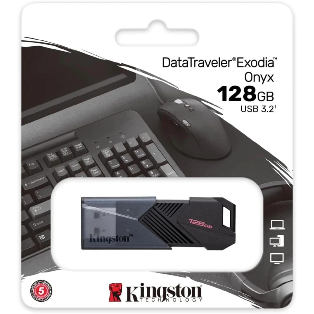 Kingston DataTraveler Exodia Onyx 128GB USB 3.2 Flash Drive Matte Black