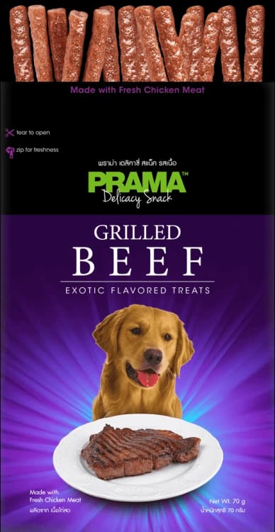PRAMA Grilled Beef Dog Treats - 70g