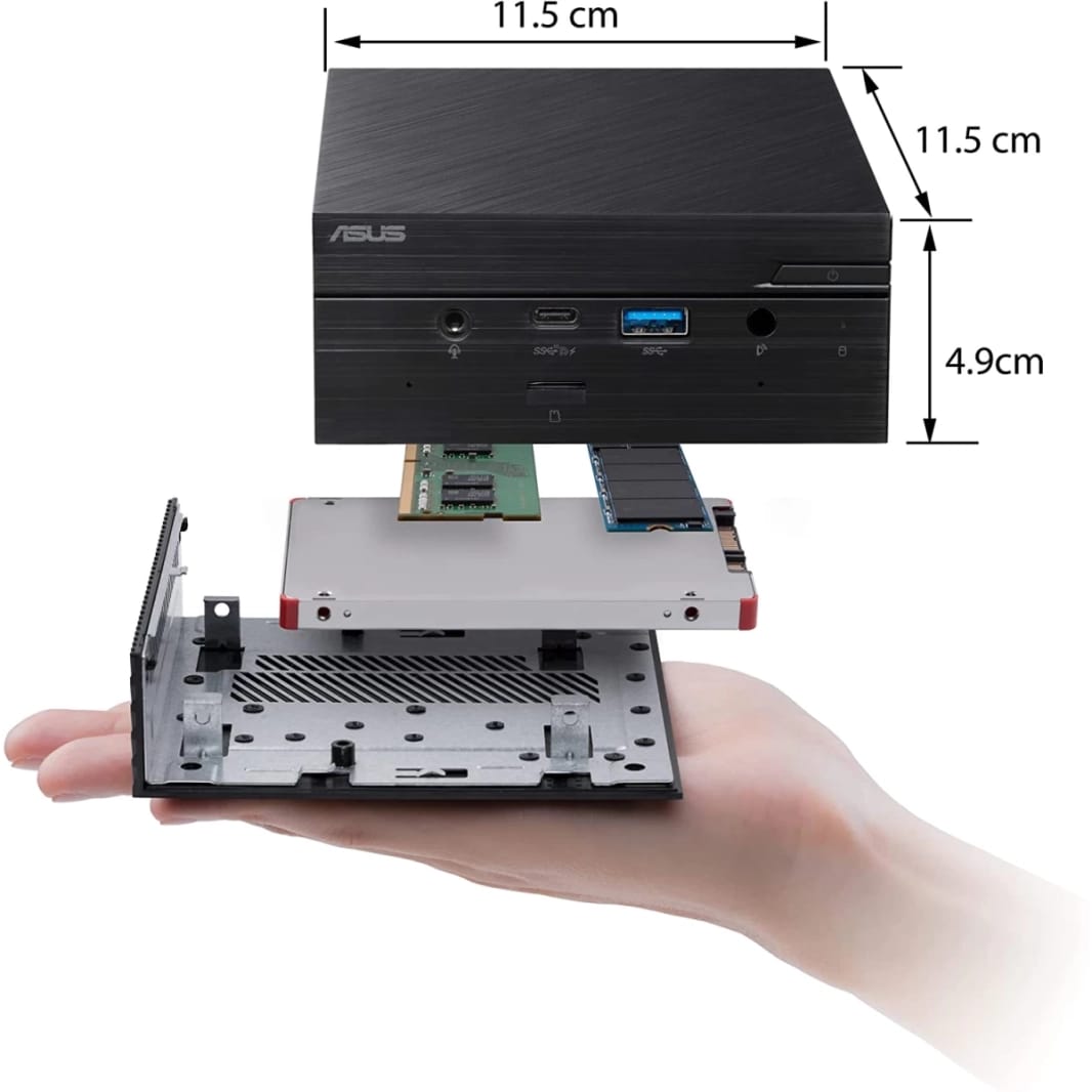 ASUS PN50 MiniPC AMD Ryzen 5 4500U 6-Cores Support up to 4 Displays in 4K Resolution & 64GB DDR4 RAM WiFi 6 & Bluetooth - Black