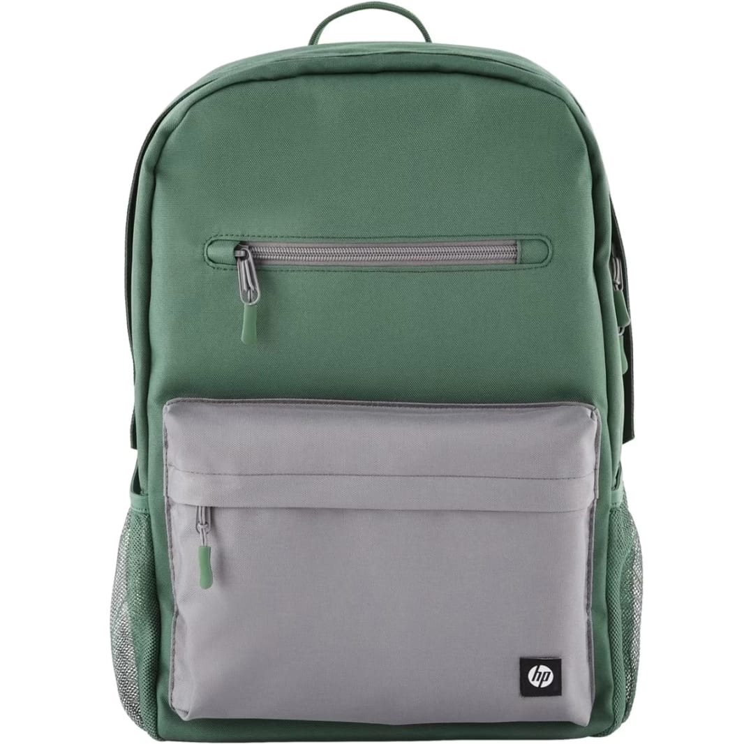 HP Campus Backpack For 15.6" Laptop 17L Puncture-proof Zippers Padded Pocket Water Resistant - Green