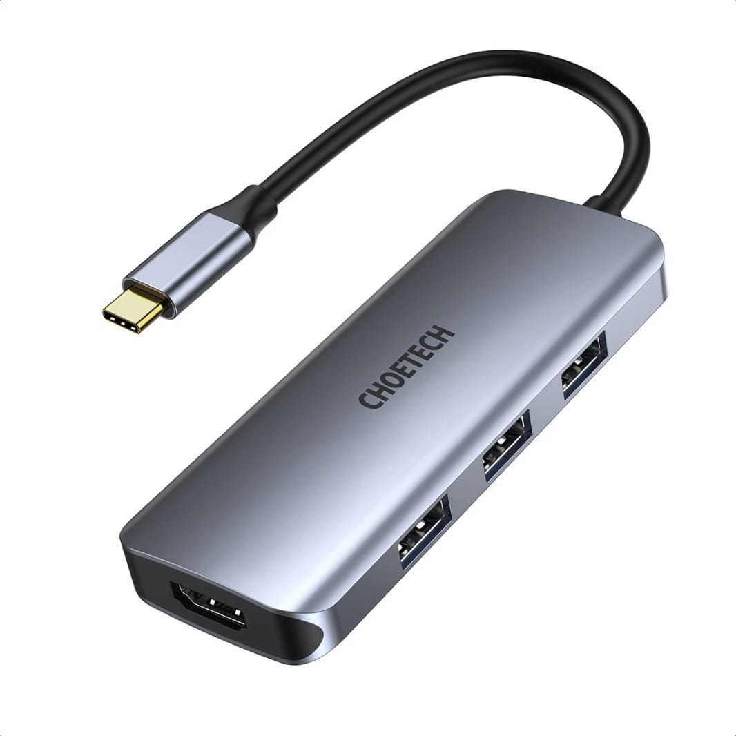 Choetech HUB-M19 7 In 1 Multiport USB Type-C Support 4K HDMI PD 100W