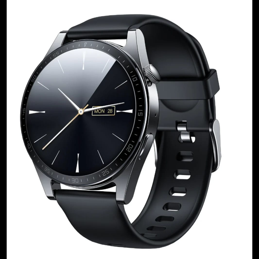 Joyroom JR-FC2 Classic Series Smart Watch (Make/Answer Call) Black with Extra leather Black band IOS, Andriod - 1Year Warranty
