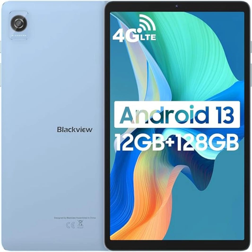 Blackview Tab 60 | 8.68-inch Unisoc T606 Octa-core | Ram 6GB + Storage 128GB | 6050mAh Widevine L1 Support Android Tablet PC  / 4G LTE With FREE BT KEYBOARD - Blue