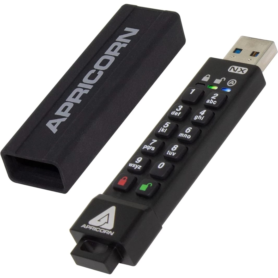 Lenovo Apricorn Aegis Secure Key 3 NX 64GB 256-bit Encrypted FIPS 140-2 Level 3 Validated Secure USB 3.0 Flash Drive