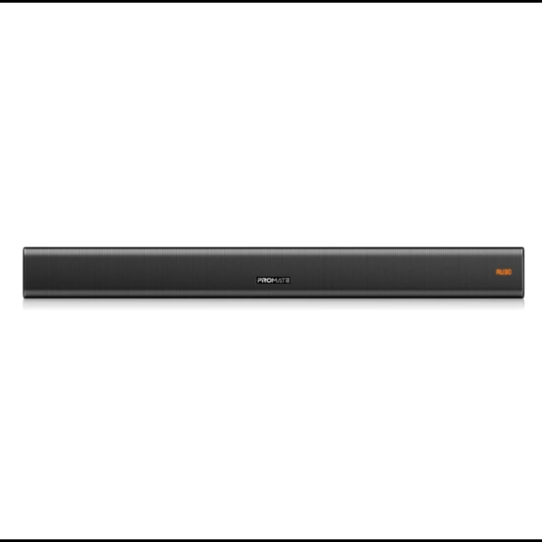 Promate StreamBar-30 Soundbar Speaker, 30W HD Bluetooth Speaker with 10W Subwoofer, Multipoint Pairing, Remote Control