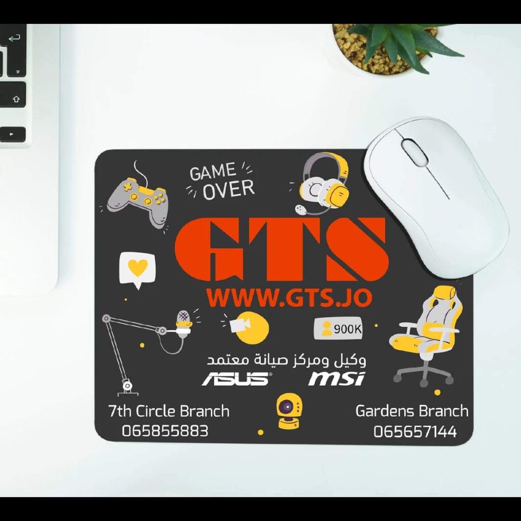 GTS Mouse Pad Mat with Non-Slip Size 21cm x 26cm Rubber Base for Computer Laptop