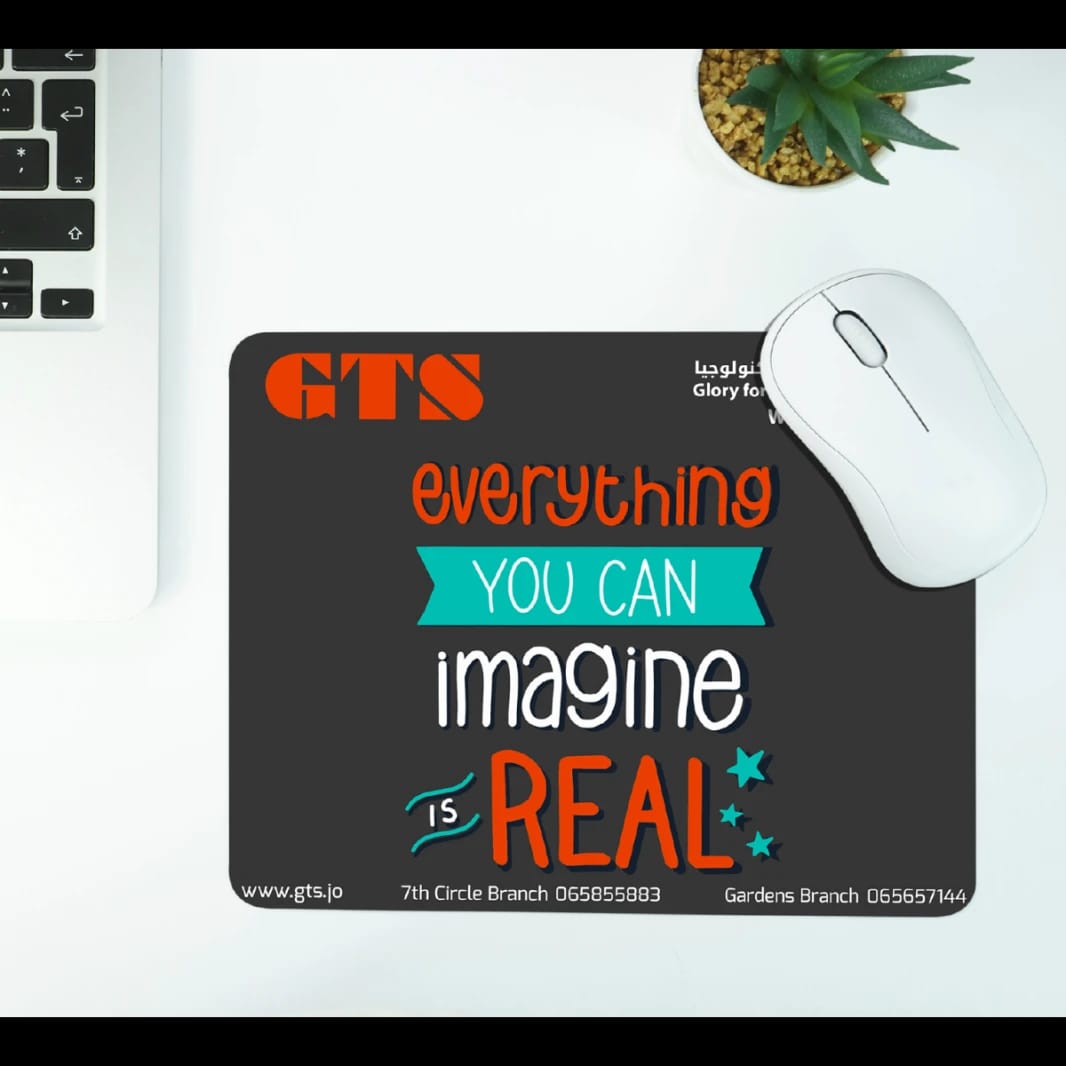 GTS Mouse Pad Mat with Non-Slip Size 21cm x 26cm Rubber Base for Computer Laptop