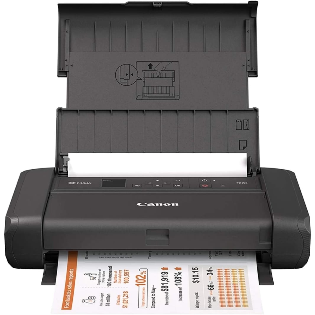 Canon PIXMA TR-150 Portable A4 Color Inkjet 1,44" OLED Screen USB (Type C) Wireless & Wi-Fi Direct w/ Battery For Windows , Mac & Android