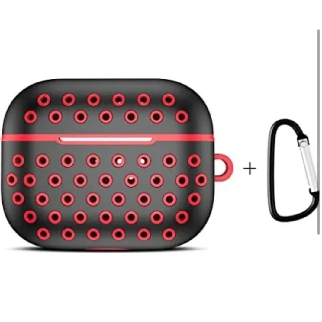 AirPods Case Pro with hook - Red & Black