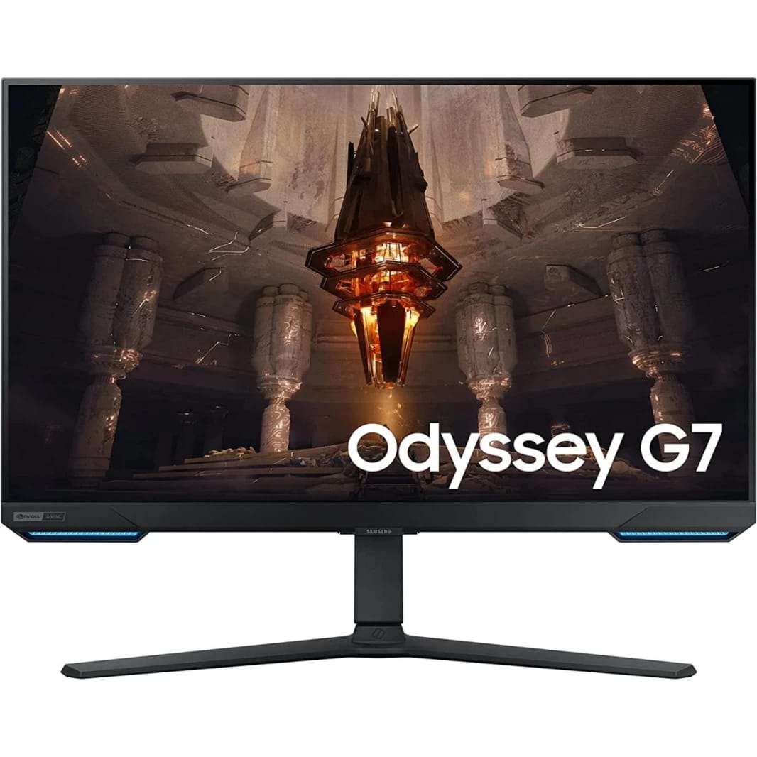 Samsung Odyssey G7 Smart Tizen (BG702) 32" RGB Flat Monitor IPS 4K UHD 144Hz 1ms(GTG), 10Bit, HDR10+, 90% DCI Coverage, HDMI 2.1, G-Sync Compatible w/ Ergonomic Stand & Speakers
