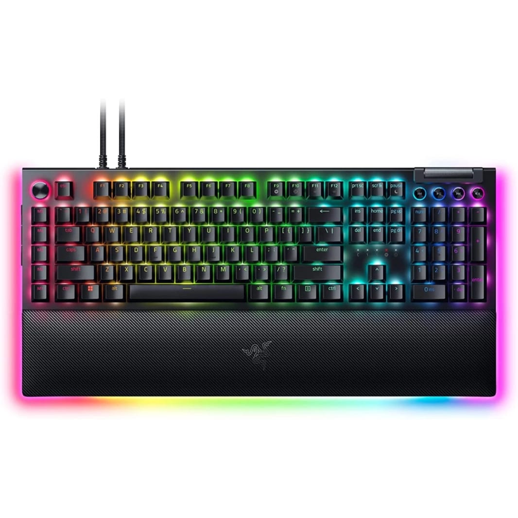 Razer BlackWidow V4 Pro Wired Mechanical Keyboard with Green Switches