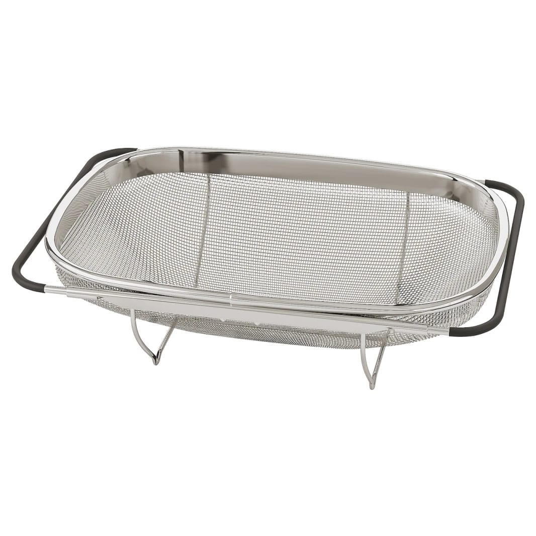 Colander, stainless steel/black, 34x23 cm