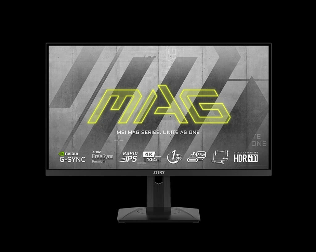 MSI MAG274UPF Flat, 27" UHD 4k 144Hz HDMI 2.1, 1ms IPS, Black Gaming Monitor