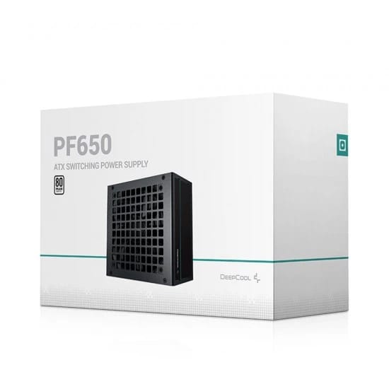مزود الطاقة DEEPCOOL PF650 650 وات 80 PLUS القياسي/وحدة إمداد الطاقة لأجهزة الكمبيوتر المخصصة للألعاب - أسود