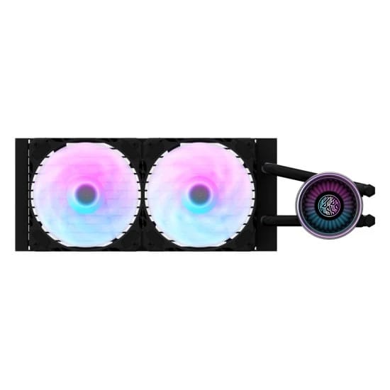 DARKFLASH NEBULA DN240 ARGB مضخة مياه بمحرك ثلاثي المراحل وأداء تبريد مثالي وكابل متعدد الأغراض ومبرد وحدة المعالجة المركزية السائل - أسود
