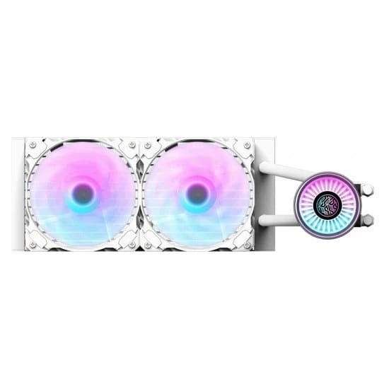 DARKFLASH NEBULA DN240 ARGB 3-STAGE MOTOR WATER PUMP PERFECT COOLING PERFORMANCE ALL-IN-ONE CABLE LIQUID CPU COOLER - WHITE
