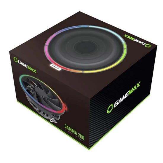 مبرد وحدة المعالجة المركزية GAMEMAX GAMMA 200 بتصميم فريد من نوعه RGB مع قاعدة نحاسية بنمط اللمس المباشر