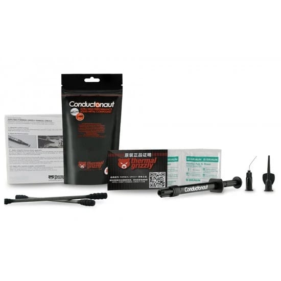 THERMAL GRIZZLY CONDUCTONAUT LIQUID METAL THERMAL PASTE FOR CPU GPU COOLING - 1G