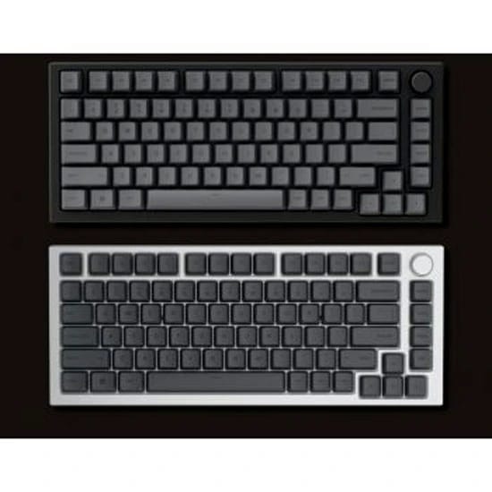 أغطية مفاتيح GPBT PREMIUM PBT الرائعة باللون الأسود الرماد