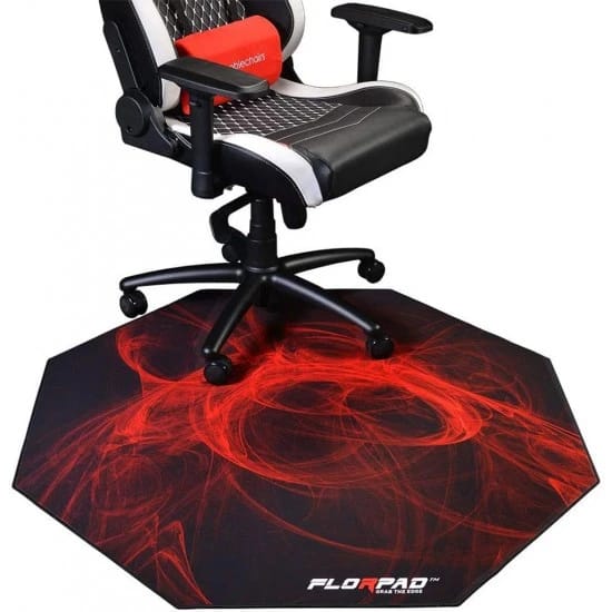 سجادة كرسي مكتب الألعاب FLORPAD FURY مقاومة للسوائل ومانعة للضوضاء مع سطح أملس