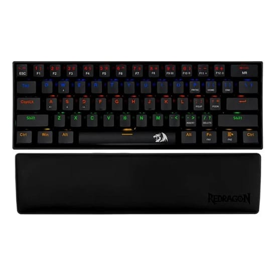 مسند معصم لوحة مفاتيح الكمبيوتر REDRAGON METEOR S P035 بحجم صغير 61 مفتاحًا