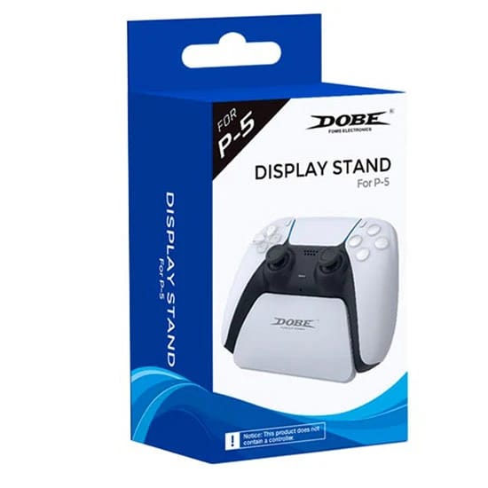 طقم شحن حامل عرض DOBE لجهاز PS5 TP5-0537B باللون الأبيض