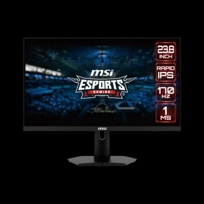 MSI Gaming Monitor G244F Flat, 24″ FHD, 170Hz, 1ms IPS FreeSync Premium, adjustable, Brightness 250 Black / 1 Years Warranty