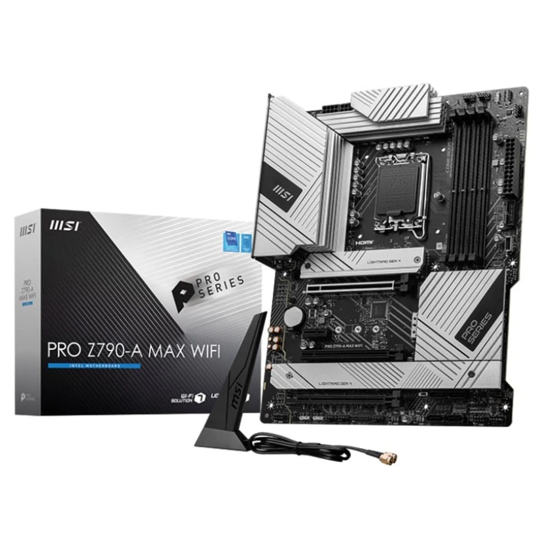 MSI PRO Z790-A MAX WIFI: لوحة أم للألعاب ATX، WiFi 7، سلسلة Intel 14th 13th 12th، LGA 1700/DDR5/PCIe 5.0/4xM.2