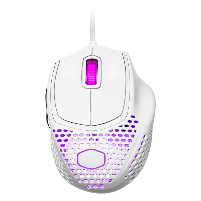 ماوس الألعاب Cooler Master MM720 Matte White RGB خفيف الوزن 49 جرامًا 16000 نقطة في البوصة IP58