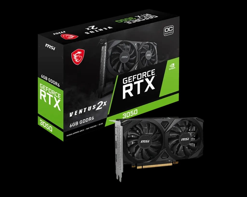 Msi GeForce RTX 3050 VENTUS 2X 6G OC Graphic Card