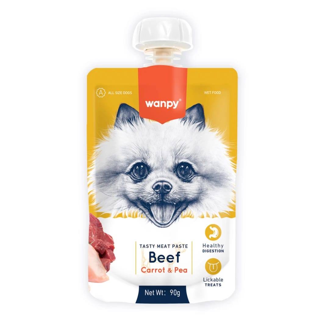 Wanpy Sauce And Wet Dog Food Beef, Carrot And Pea 90 Gm