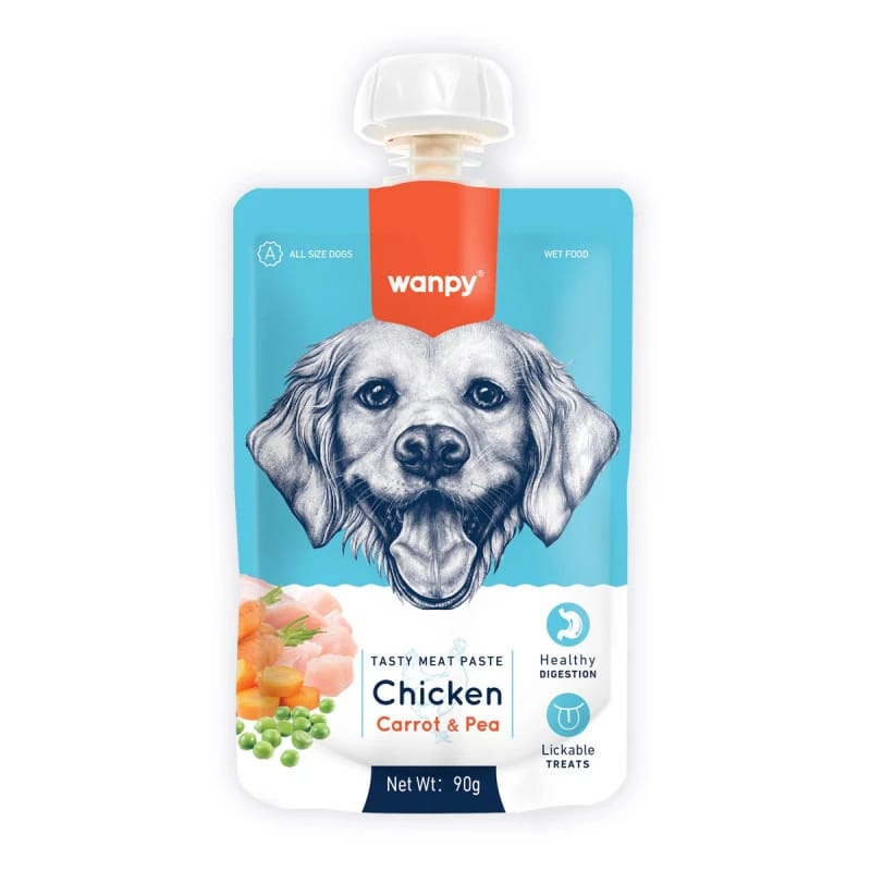 Wanpy Sauce And Wet Dog Food Chicken, Carrot And Pea 90 Gm