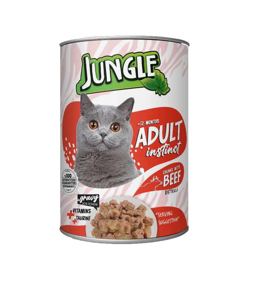 Jungle adult chunks with beef 400g