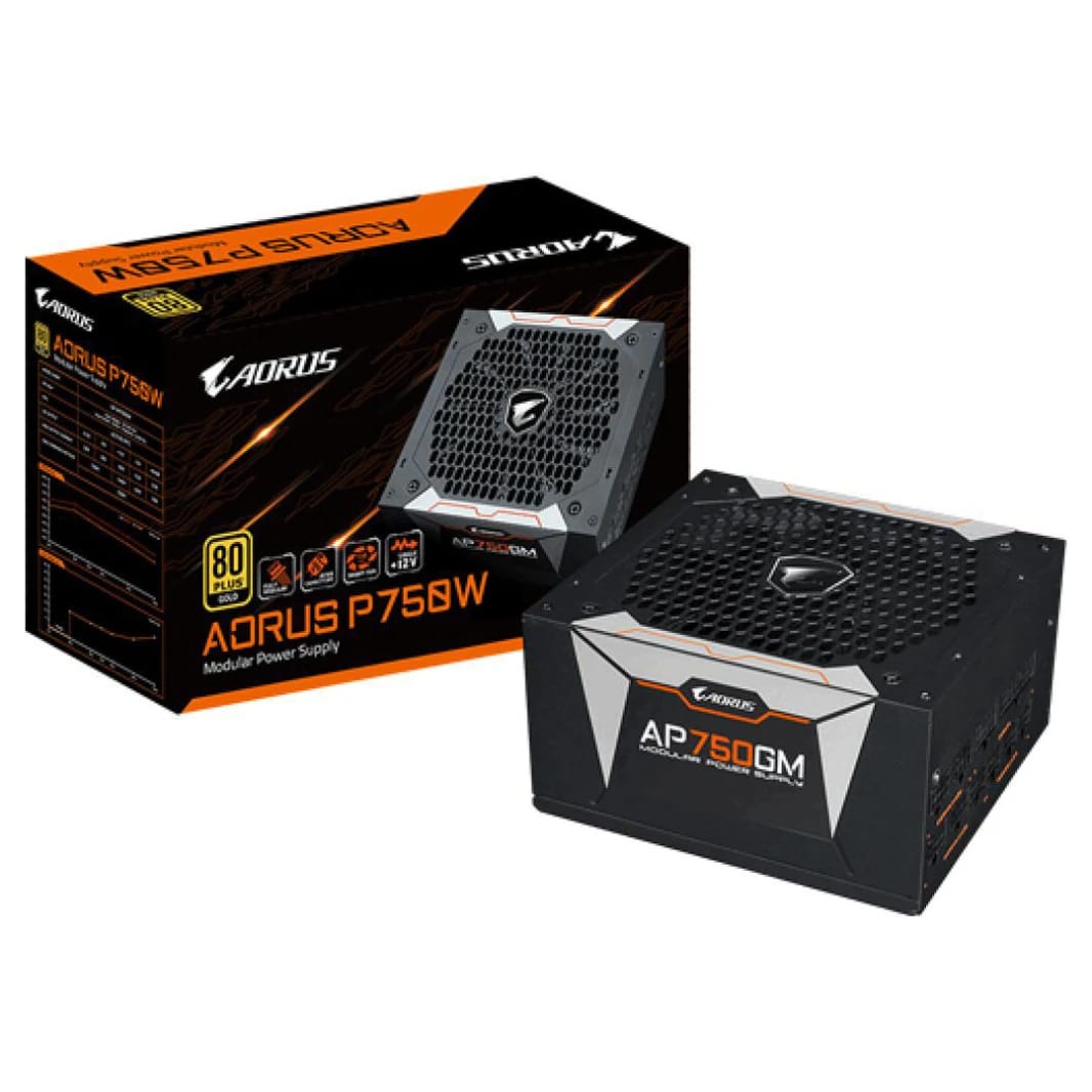 GIGABYTE AORUS P750 GOLD: مزود طاقة كامل 750 وات 80+ مع مروحة ذكية