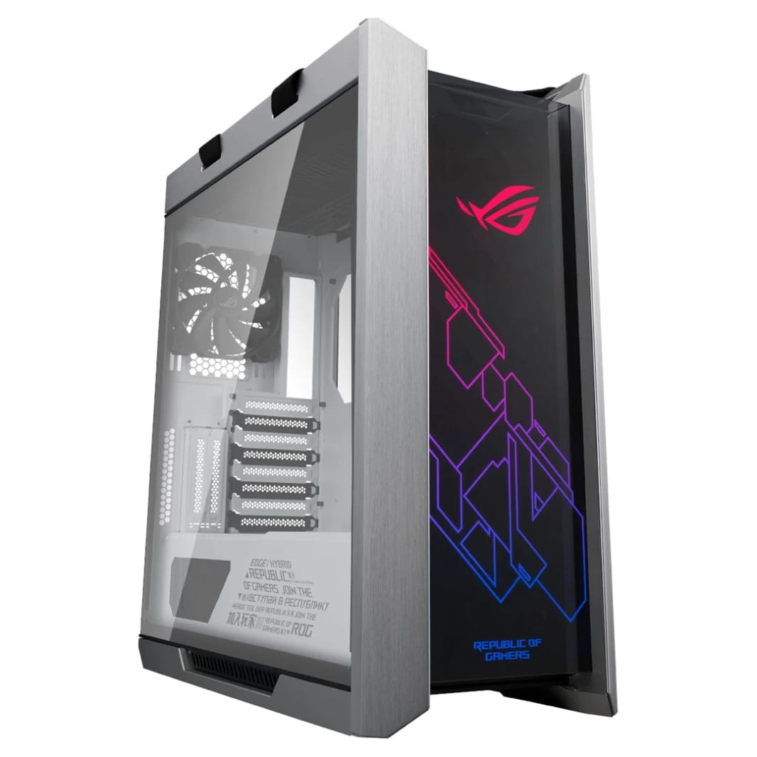 ASUS ROG Strix Helios - هيكل ألعاب أبيض مع زجاج مقسّى وإطار من الألومنيوم