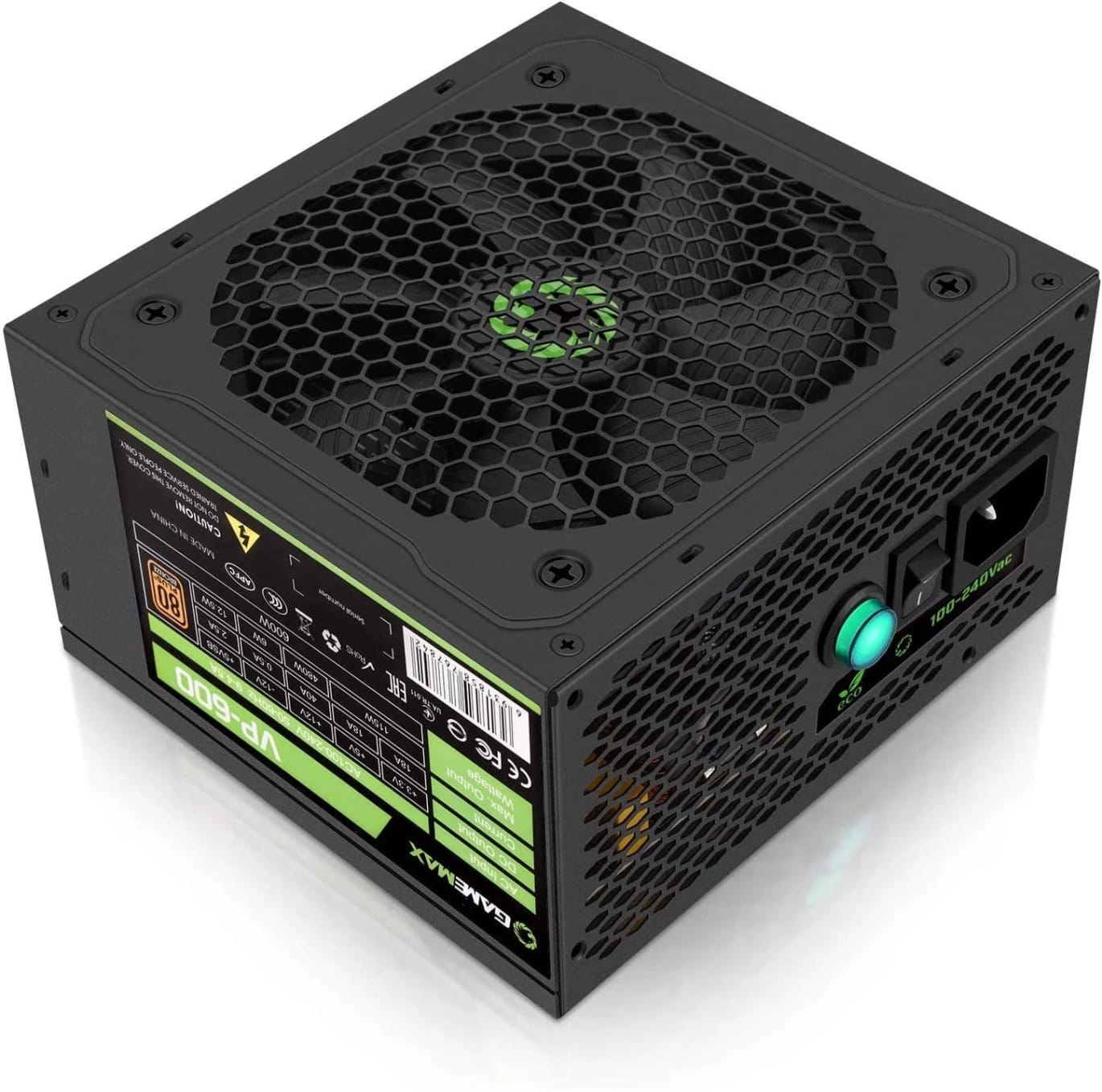 مزود الطاقة 600W مع وضع ECO ، 80+ معتمد من البرونز ، GameMax VP-600