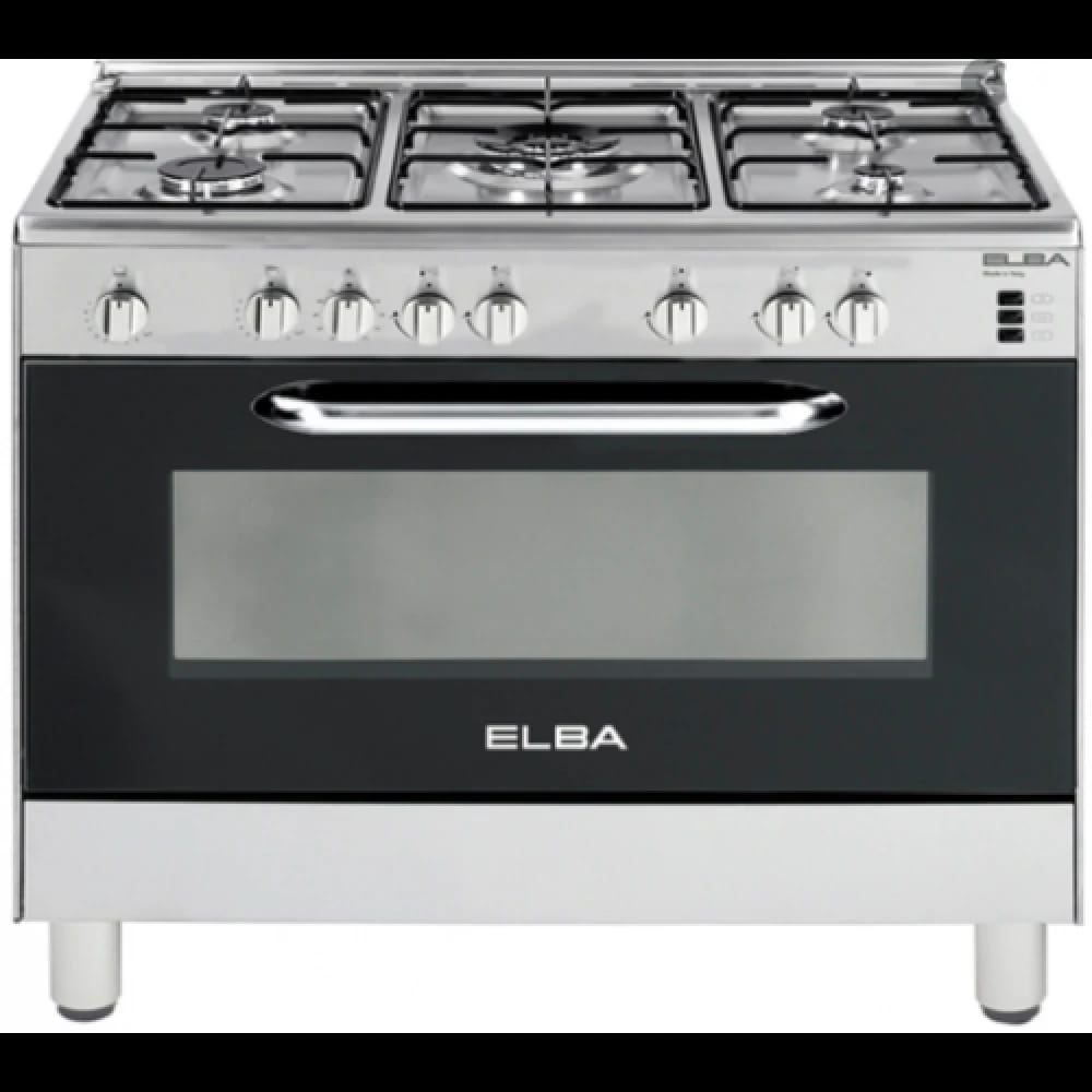 ELBA Gas Cooker 90 Cm 5 Burners Steel