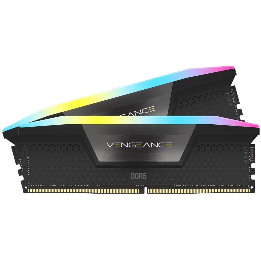 CORSAIR VENGEANCE RGB 32GB (2x16GB) DDR5 RAM 7200MT/s CL34 Memory Kit — Black