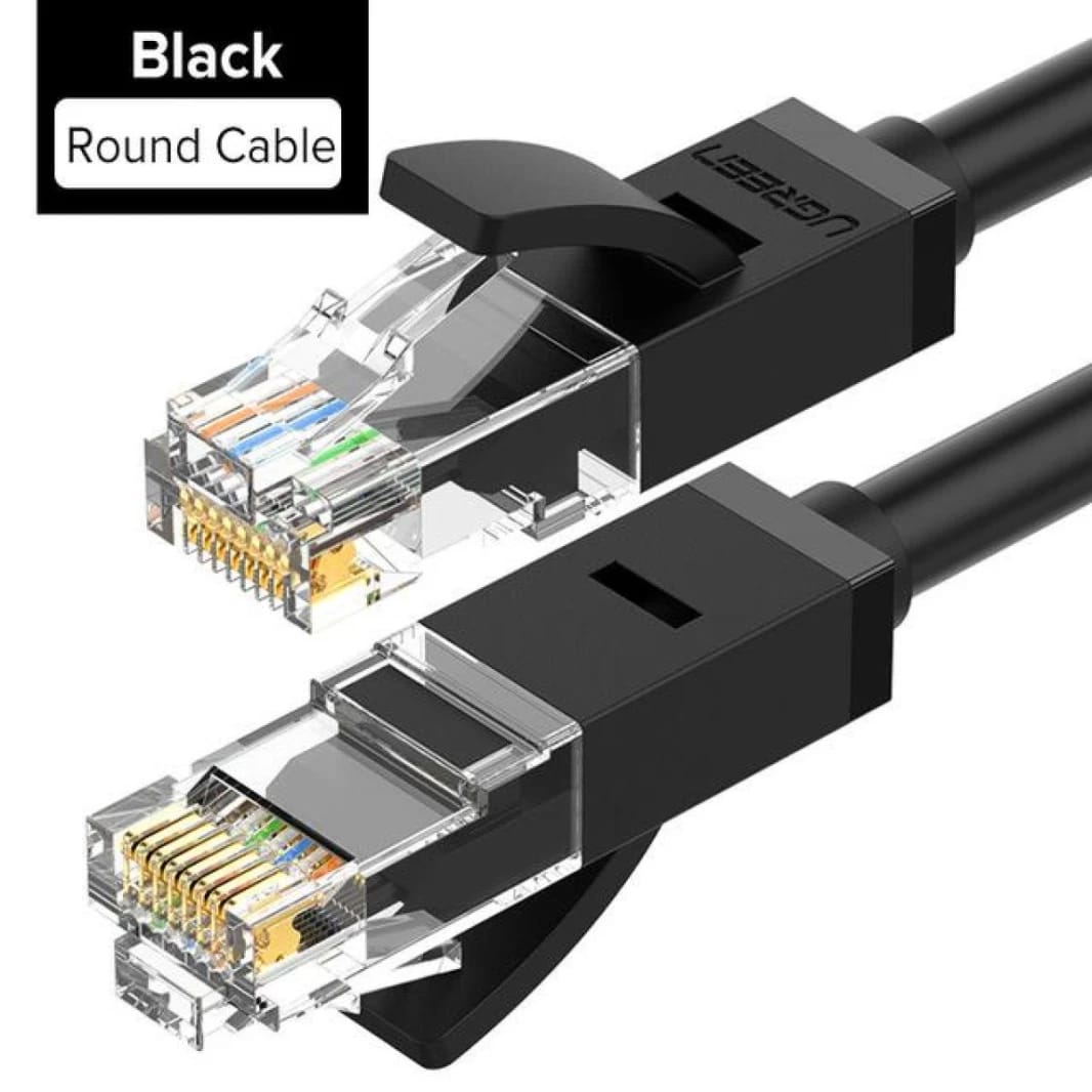 UGREEN Black Cat6 RJ45 Ethernet Network Cable 6 Feet 2M