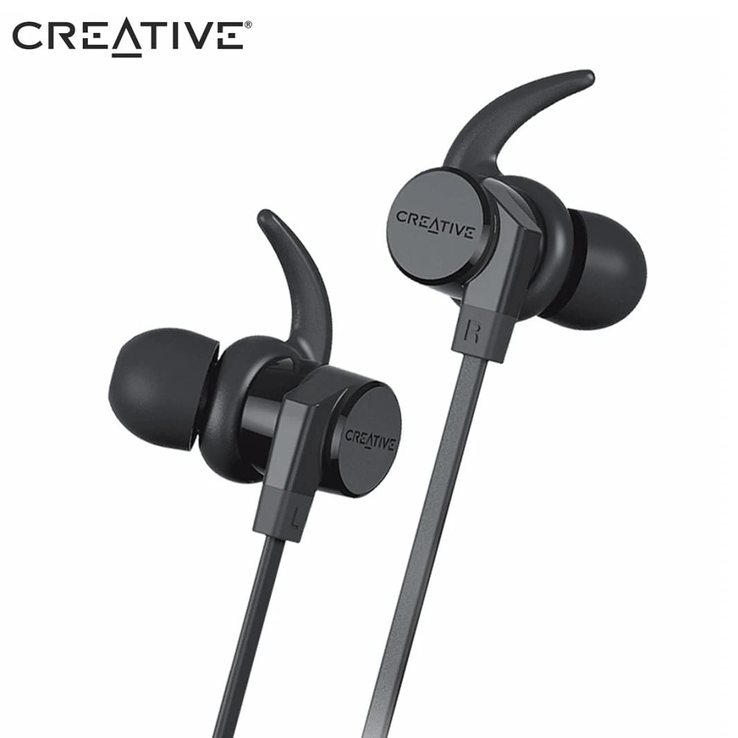 Creative Outlier ONE V2 Wireless Bluetooth 5.0 Sweatproof in-Ear Headphones with IPX5-Certified Water-Resistant, Built-in Microphone, and 9.5 Hours Battery Life for Gym, Running, Exercise and Sports