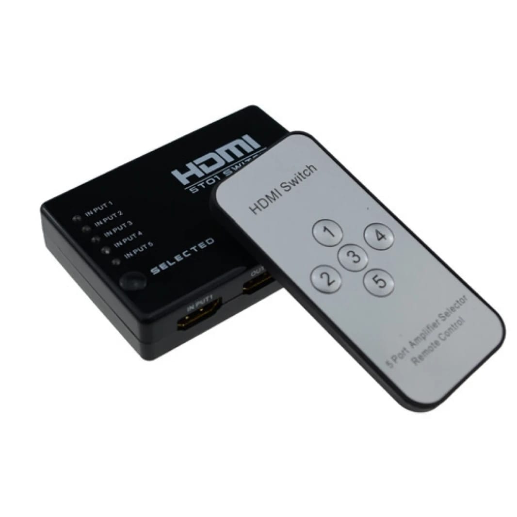 مفتاح HDMI 5X1 مع جهاز تحكم عن بعد