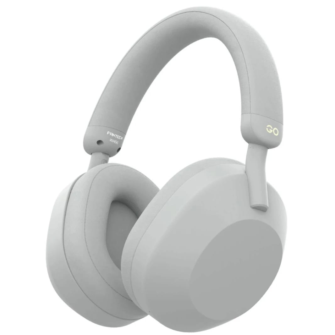 FANTECH GO TUNE WH06 Wireless (Grey) Comfortable & Elegant Headphone Design, Dual Connection (BT 5.3 + 3.5mm Audio), Up To 20 Hours Battery