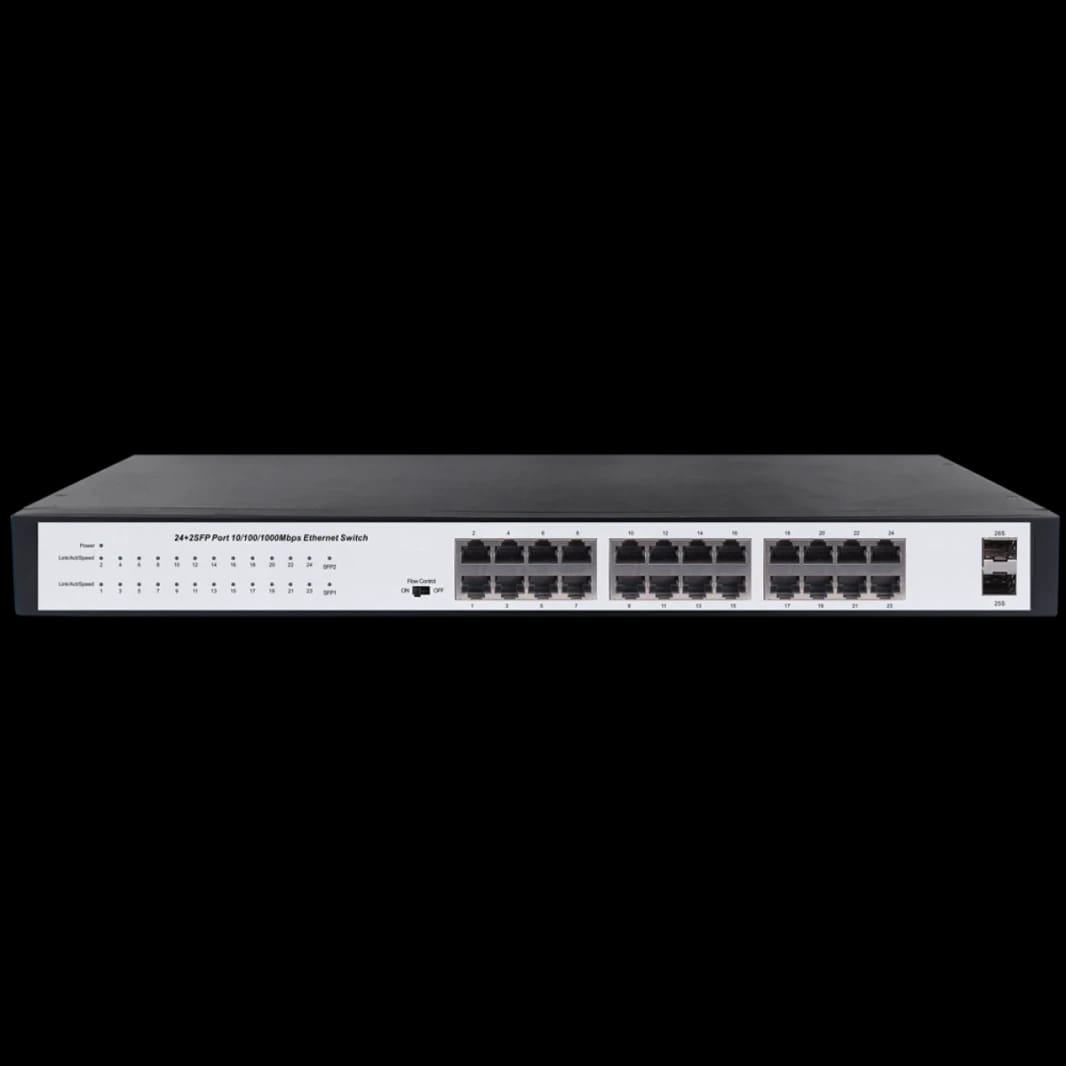 مفتاح رف GIGABIT BDCOM ذو 24 منفذًا S1526E
