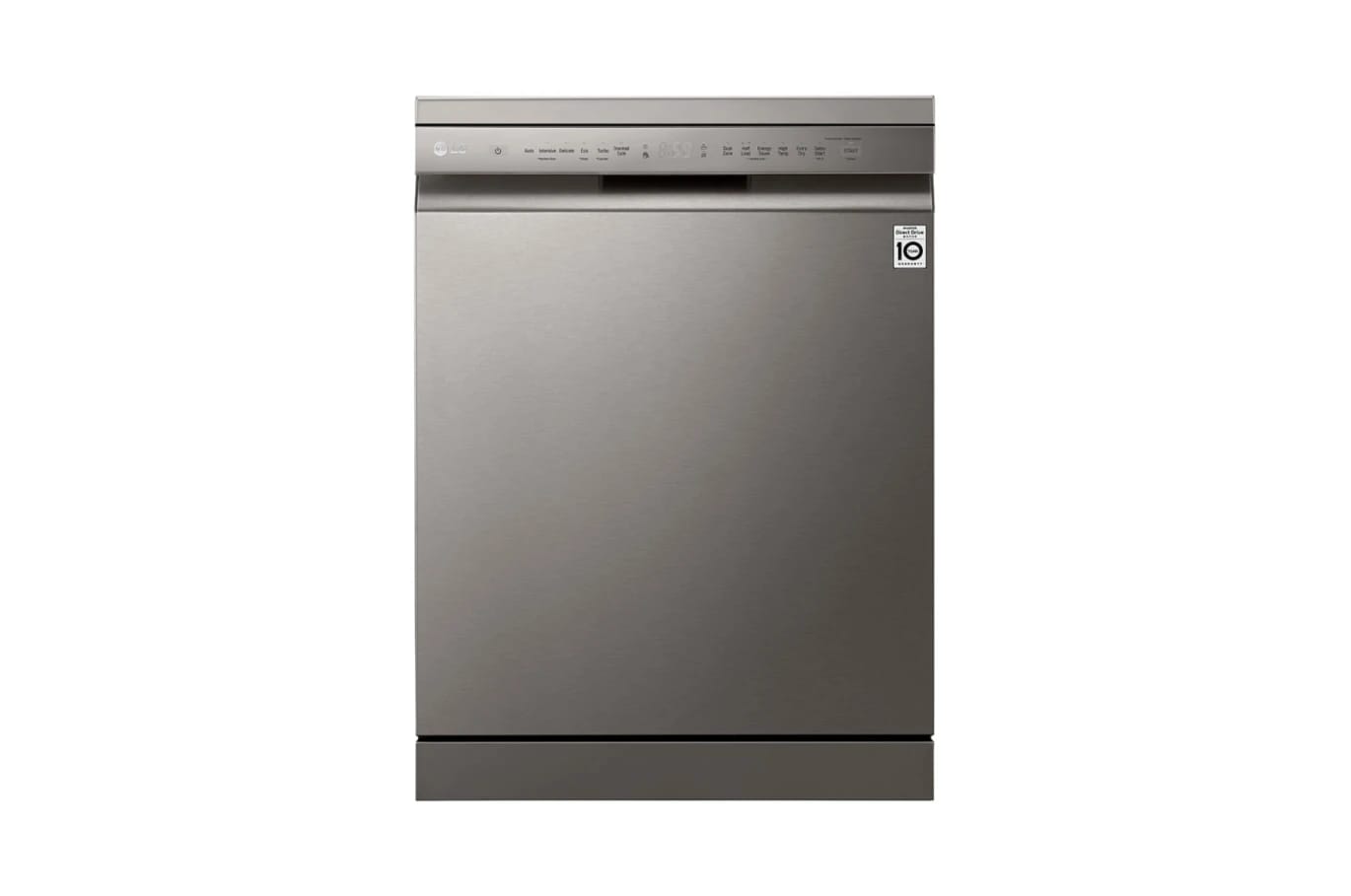 غسالة الأطباق LG QuadWash™، سعة 14 مكانًا، EasyRack™ Plus، محرك الدفع المباشر، لون فضي بلاتيني