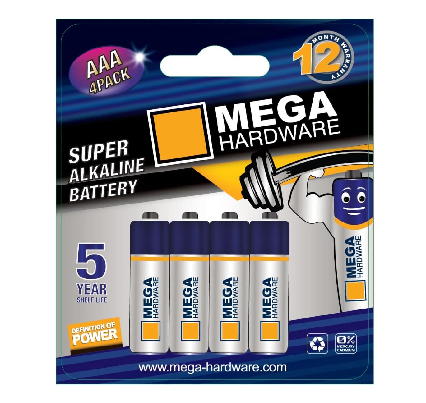 MEGA AAA 1.5V ULTRA DIGITAL ALKALINE BATTERY - 4PCS