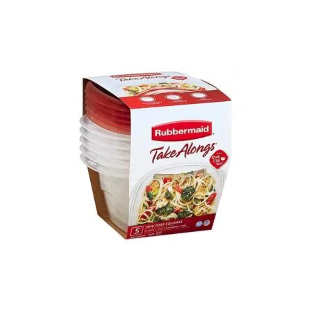 RUBBERMAID SMALL DEEP SQUARE FOOD STORAGE CONTAINER - 500ML/5PACK