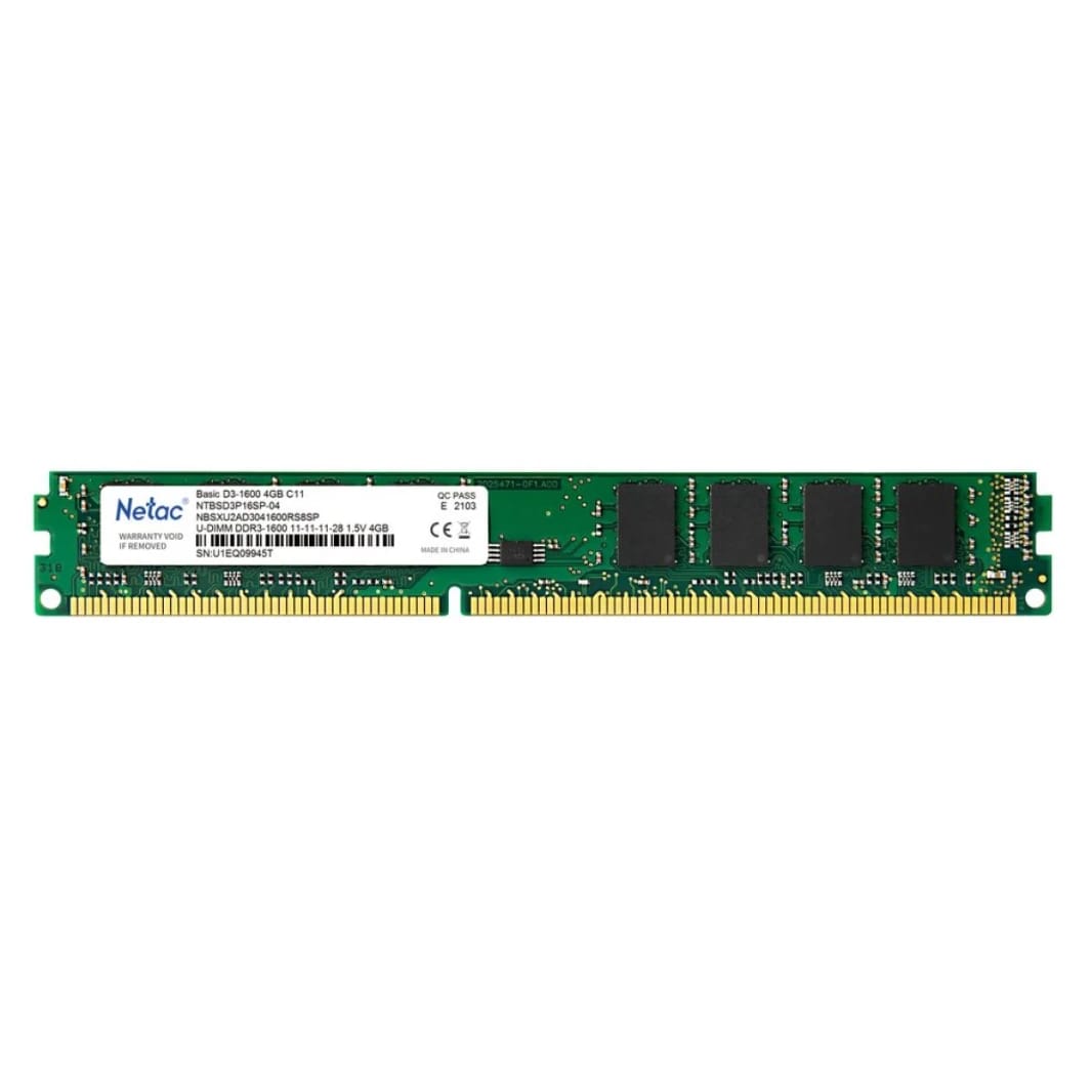 NETAC BASIC DDR3L-1666 4GB C11 PC(NTBSD3P16SP-04)